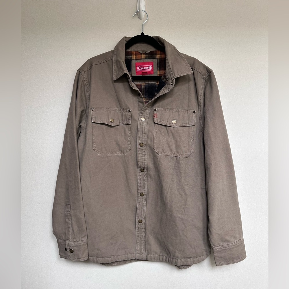 Coleman Men's Canvas Flannel lined Brown Jacket